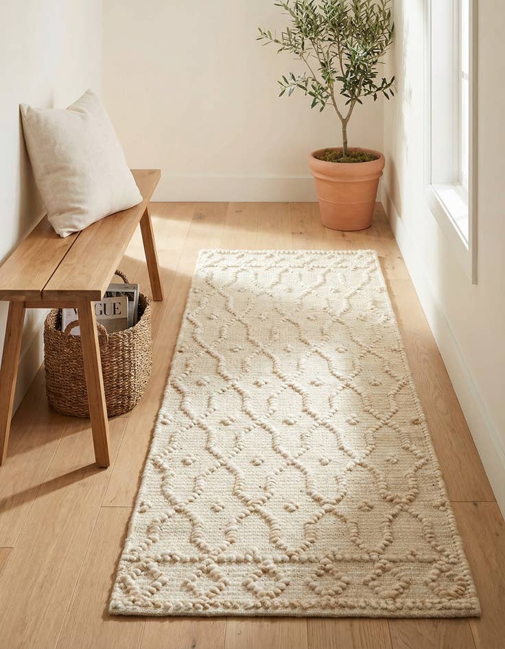 Detail image of  2' x 4' 1  Hand Woven Larsa Jute Runner Rug