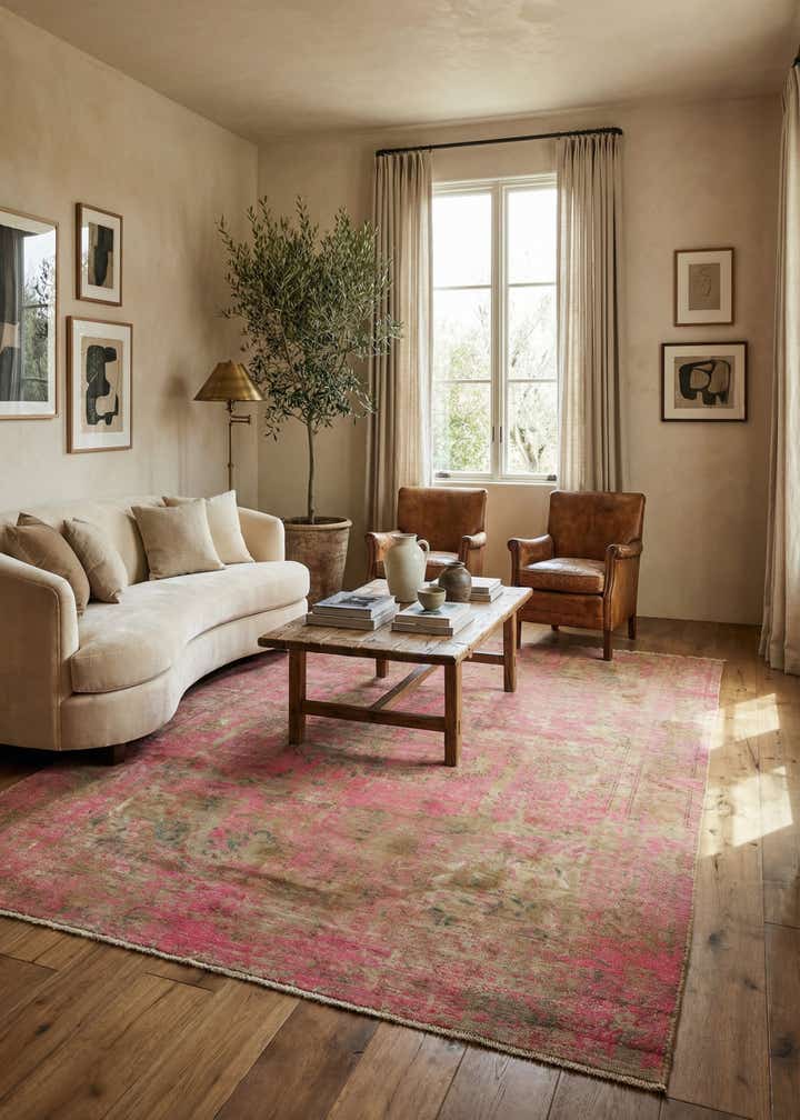 6' 2 x 8' 10 Hand Knotted Ultra Vintage Persian Wool Rug