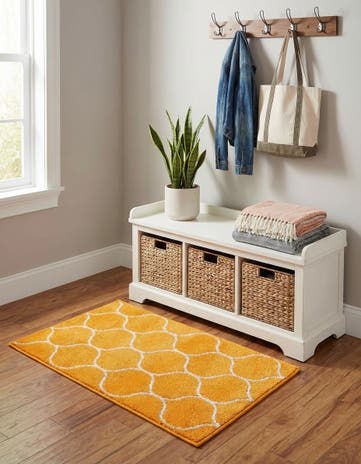 Orange Trellis Frieze Rug