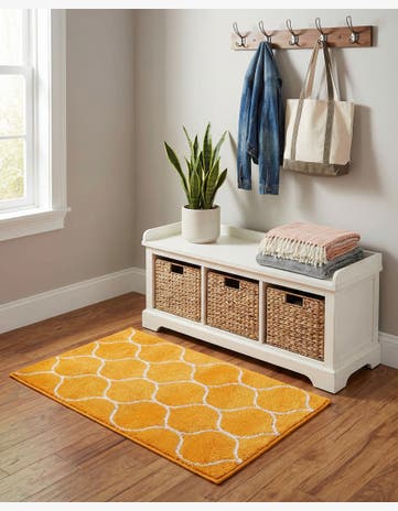 Orange Trellis Frieze Rug