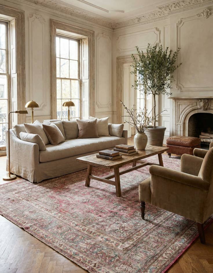 Detail image of  9' 10 x 12' 6  Hand Knotted Ultra Vintage Persian Wool Rug