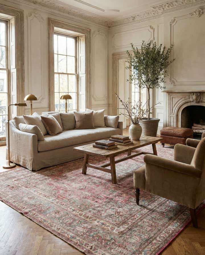 9' 10 x 12' 6 Hand Knotted Ultra Vintage Persian Wool Rug