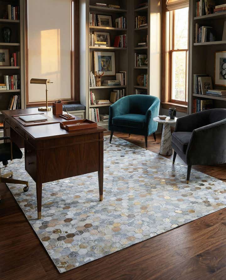 5' 1 x 8' Cowhide - Patchwork Rug