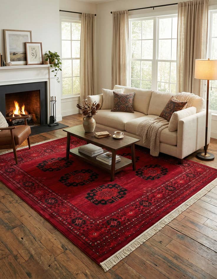 Detail image of  10' x 10' Bokhara Square Rug