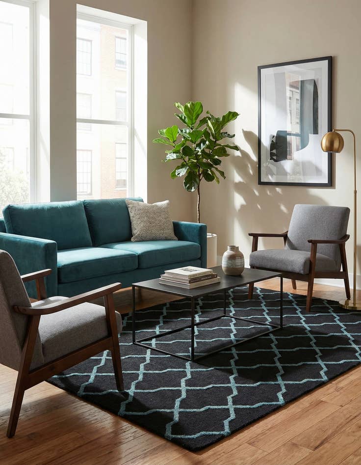 Detail image of 5' x 8' Luna Wool Rug