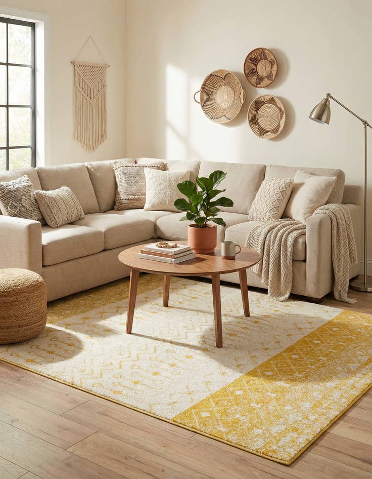 Detail image of 7' 10 x 10' Moroccan Trellis Rug