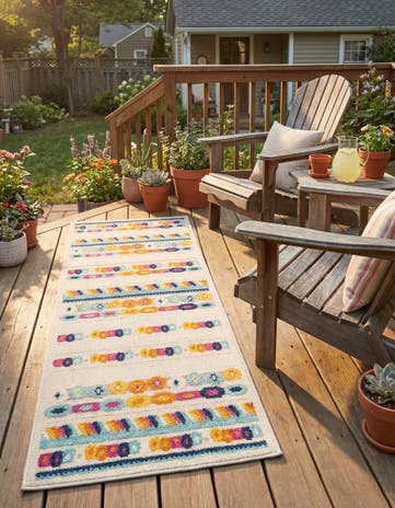 2' x 6' Easy-Clean Aruba Indoor / Outdoor Runner Rug