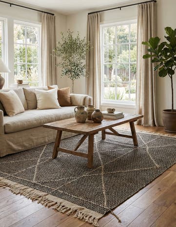 5' x 6' 11 Hand Knotted Darya Wool Rug