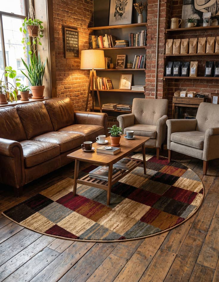 Detail image of 3' x 6' Coffee Shop Hearth Rug