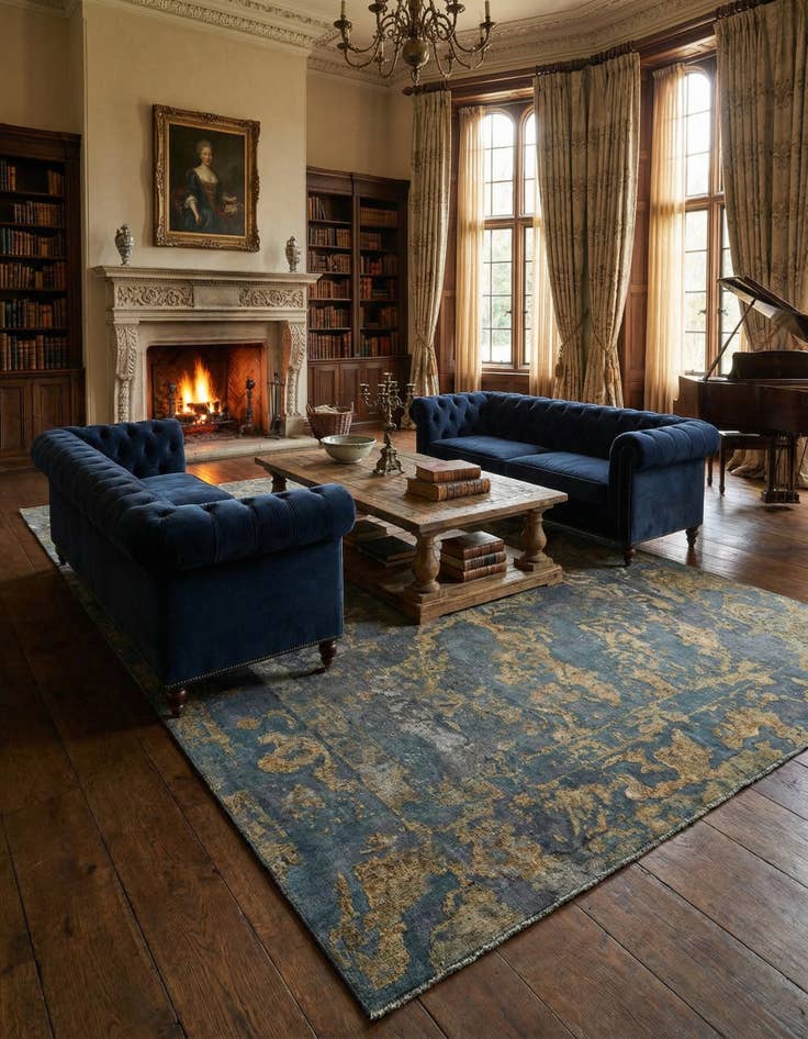 Detail image of 9' 7 x 13' Vintage Royal Wool Rug