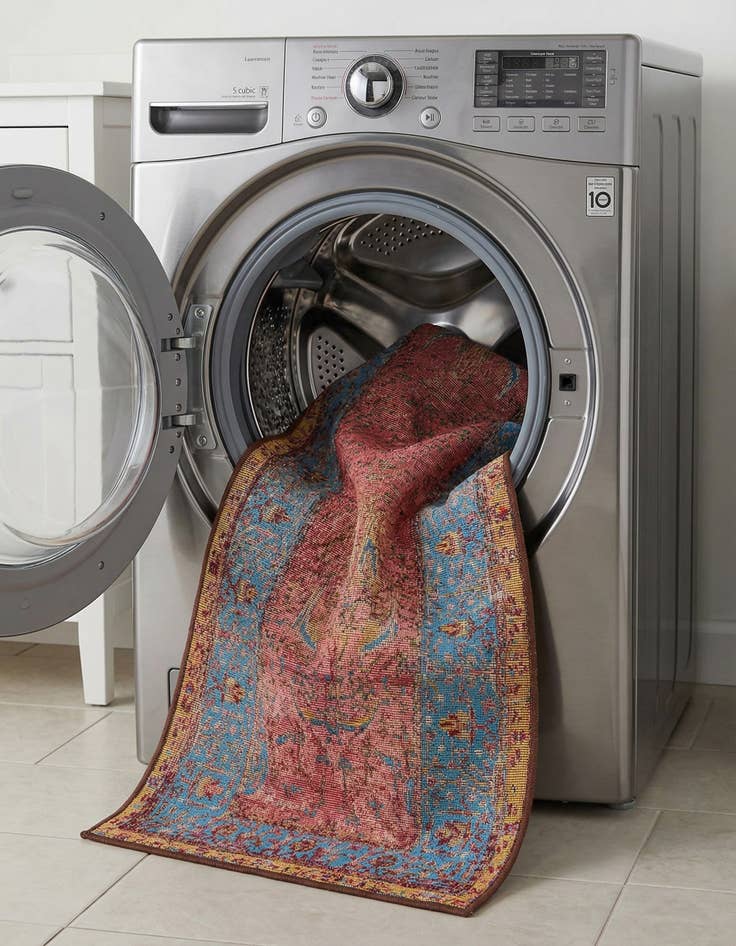 Detail image of  2' x 6' 1  Washable Traditional Indoor / Outdoor Runner Rug