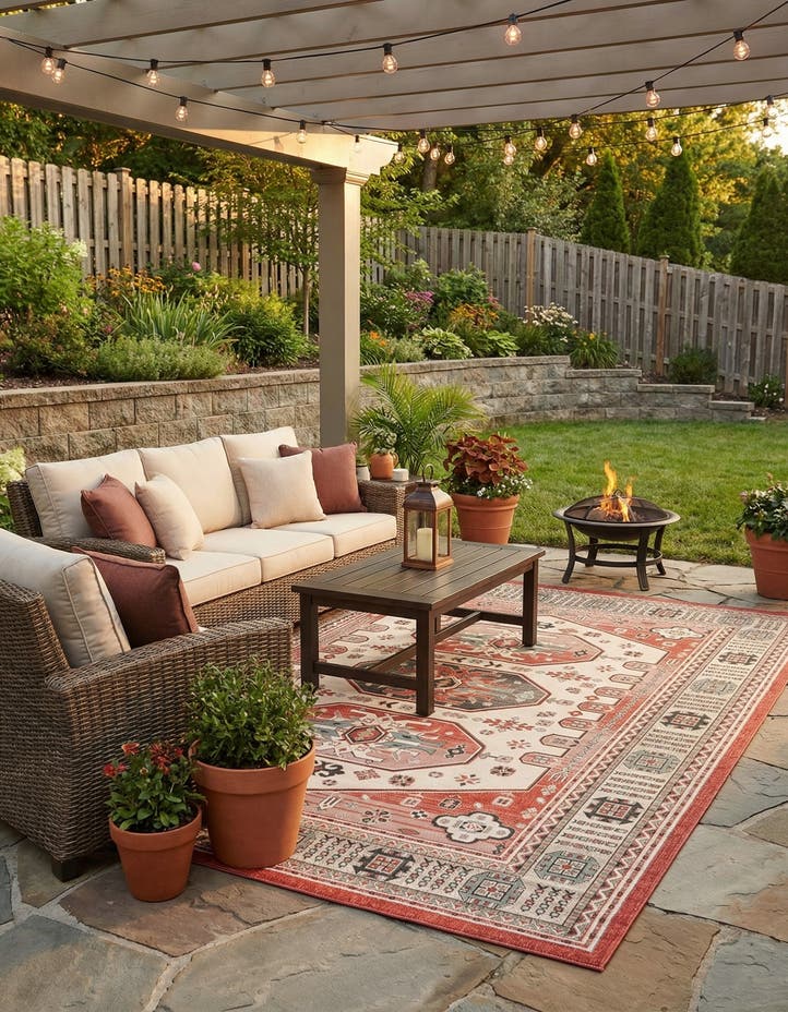 9' x 12' Easy-Clean Traditional Indoor / Ou...