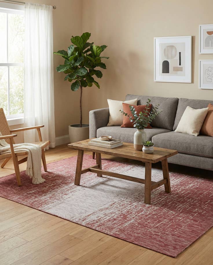 Detail image of 4' x 6' Easy-Clean Modern Indoor / Outdoor Rug