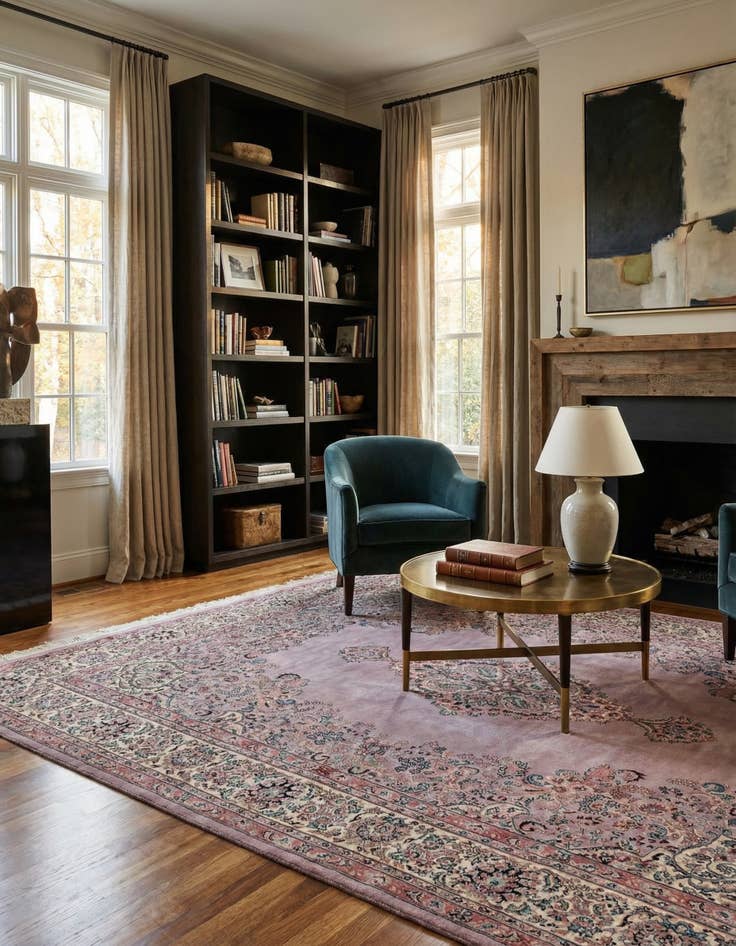 Detail image of  7' 10 x 10' 10  Hand Knotted Sarough Wool Rug