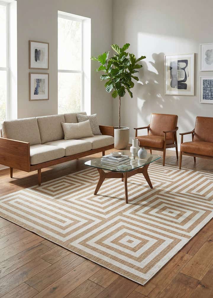 10' x 14' Easy-Clean Modern Indoor / Outdoor Rug