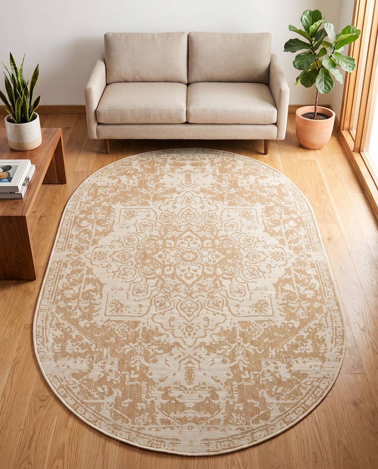 Detail image of 5' 3 x 8' Easy-Clean Jill Zarin Dubai Indoor / Outdoor Oval Rug