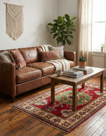 2' 7 x 4' 1 Hand Knotted Kazak Rug