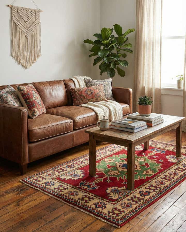 2' 7 x 4' 1 Hand Knotted Kazak Rug