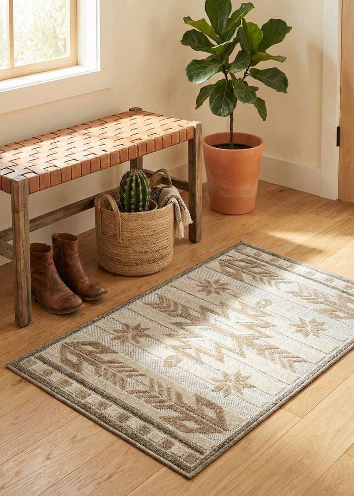 2' x 3' Easy-Clean Modern Indoor / Outdoor Rug