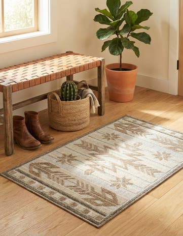 2' x 3' Easy-Clean Modern Indoor / Outdoor Rug
