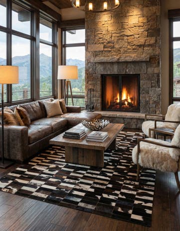 5' x 7' 11 Cowhide - Patchwork Rug