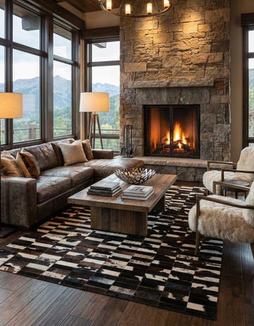 5' x 7' 11 Cowhide - Patchwork Rug