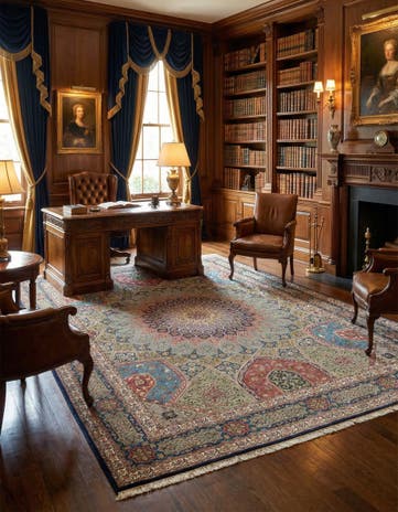 9' 9 x 13' Hand Knotted Tabriz Persian Rug
