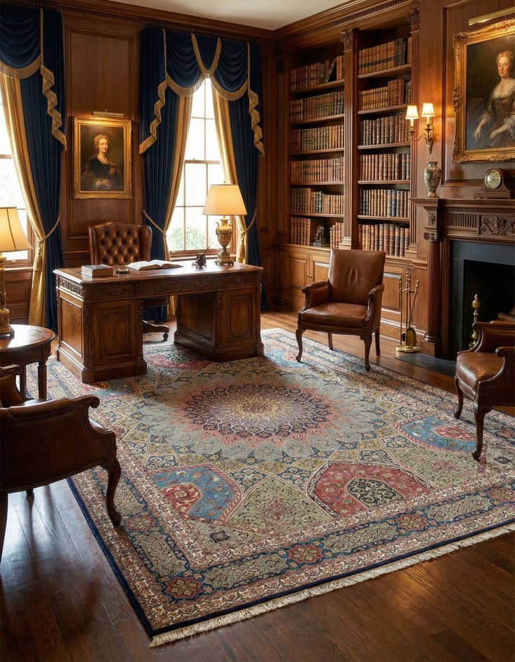 Detail image of 9' 9 x 13' Hand Knotted Tabriz Persian Rug