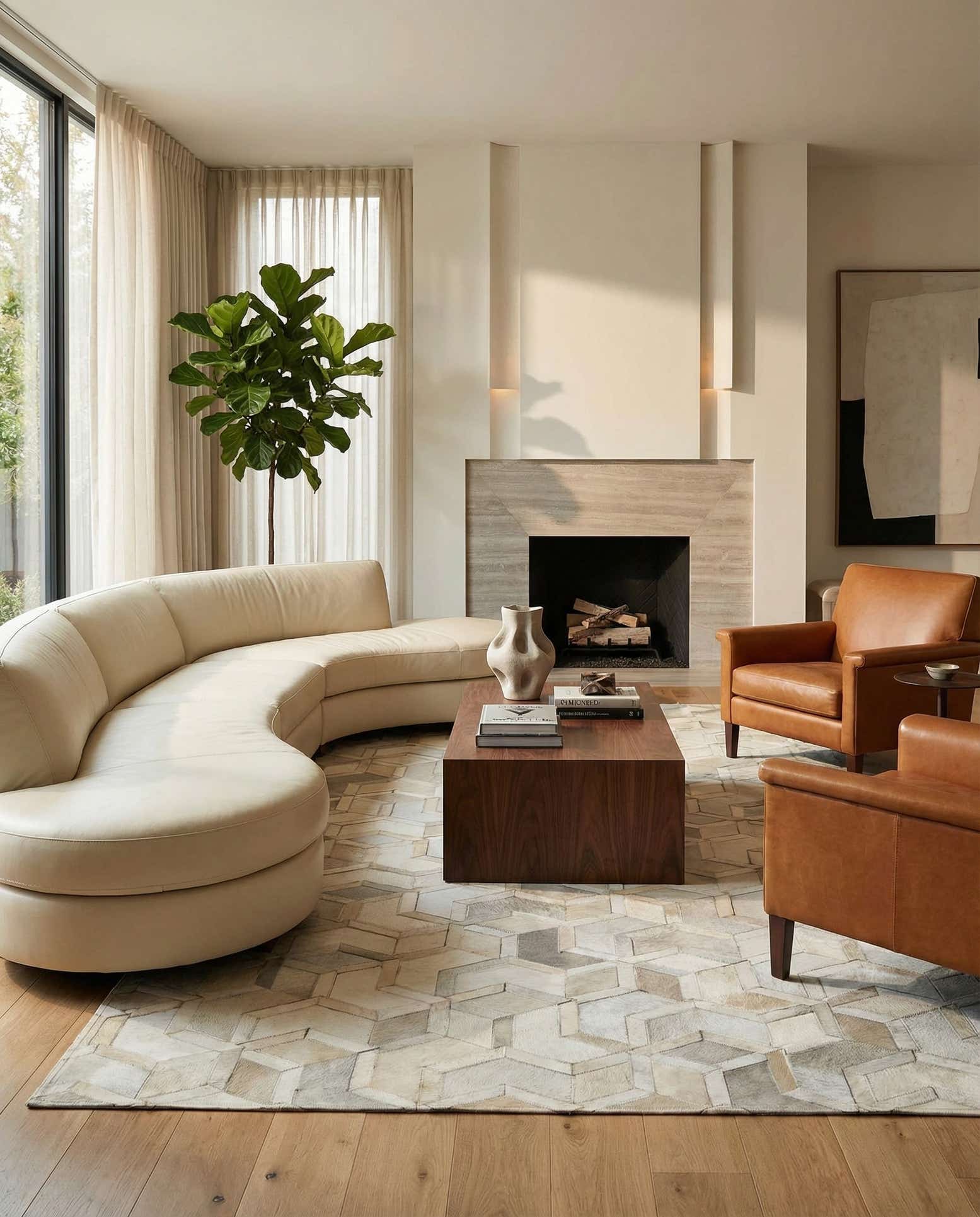 4' 11 x 7' 11 Cowhide - Patchwork Rug