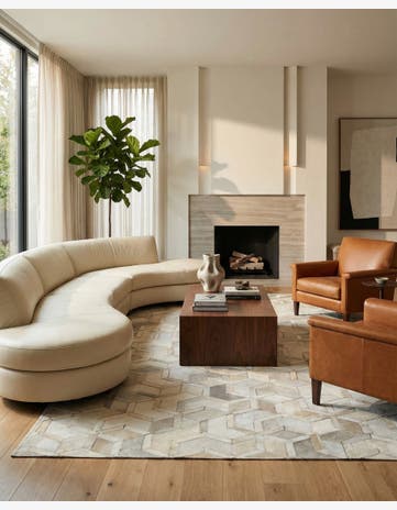 4' 11 x 7' 11 Cowhide - Patchwork Rug