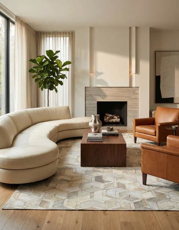 4' 11 x 7' 11 Cowhide - Patchwork Rug