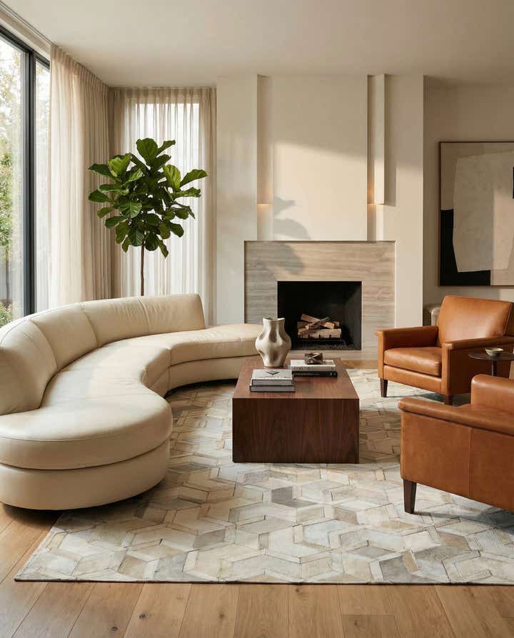 4' 11 x 7' 11 Cowhide - Patchwork Rug