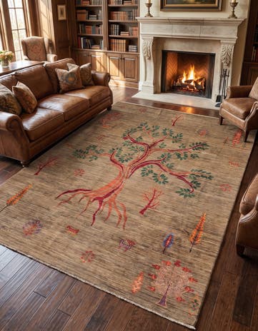6' 5 x 9' 11 Hand Knotted Ariana Ziegler Rug
