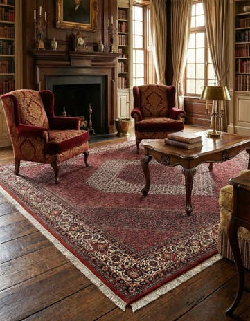 8' 4 x 11' 2 Bidjar With Silk Rug
