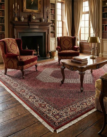 8' 4 x 11' 2 Bidjar With Silk Rug