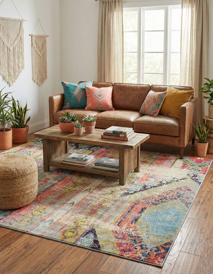 Detail image of  7' x 10'  Washable Mesa Rug