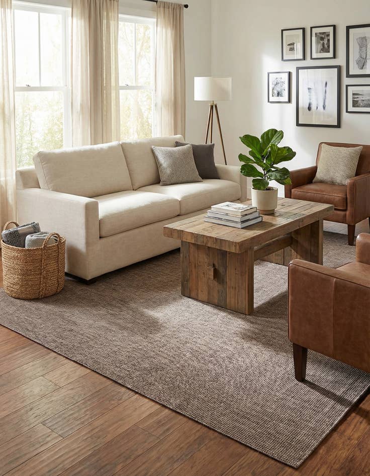 Detail image of 10' x 10'  Washable Solid Indoor / Outdoor Square Rug