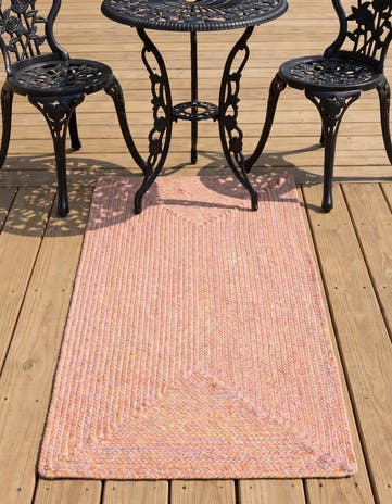 2' x 4' 1 Hand Braided Eco Verse Washable Indoor / Outdoor Runner Rug