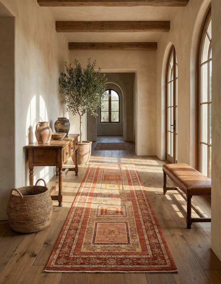 Detail image of 2' 8 x 6' 4 Luribaft Wool Runner Rug