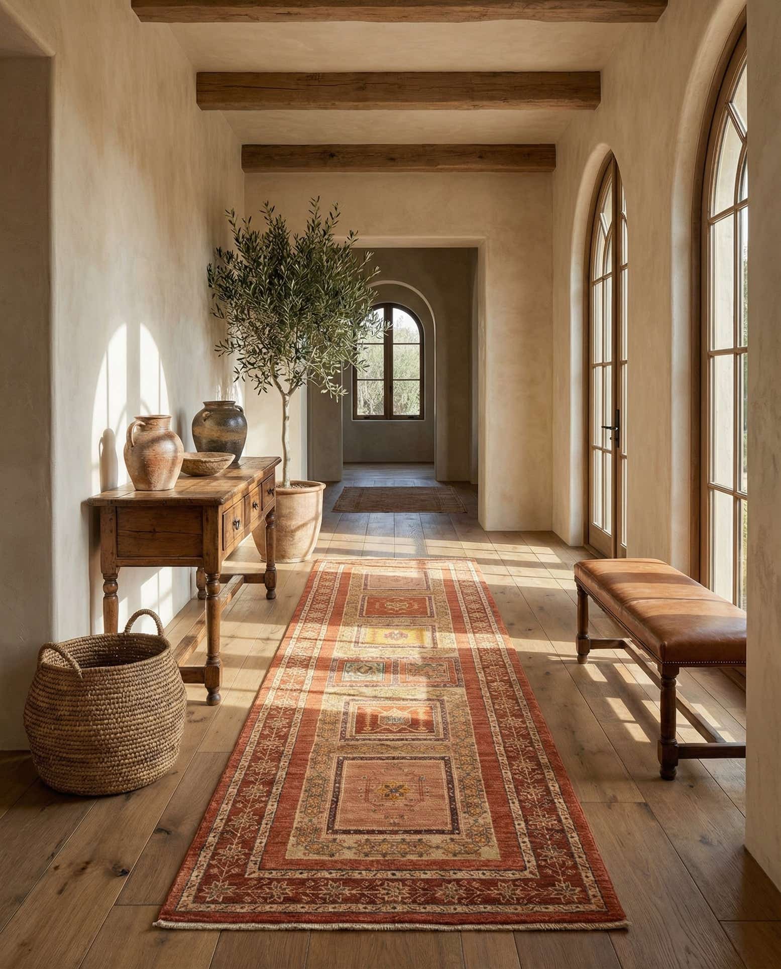 2' 8 x 6' 4 Luribaft Wool Runner Rug