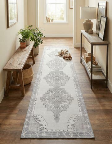 2' 6 x 12' Washable Timeless Runner Rug