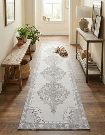 2' 6 x 12' Washable Timeless Runner Rug