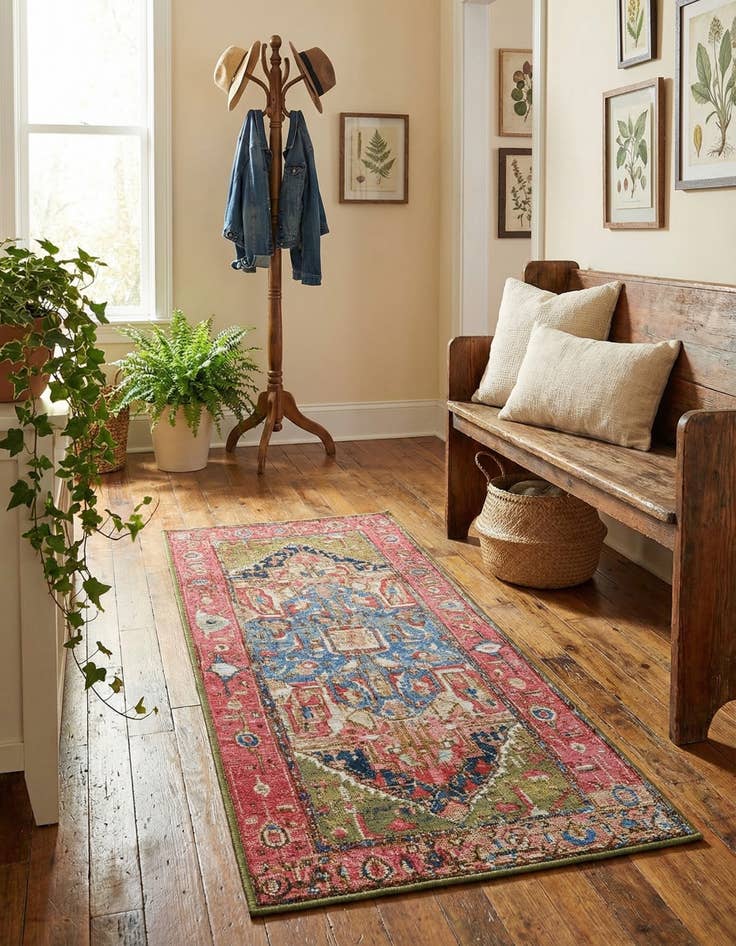 Detail image of 2' x 4' Easy-Clean Traditional Indoor / Outdoor Runner Rug