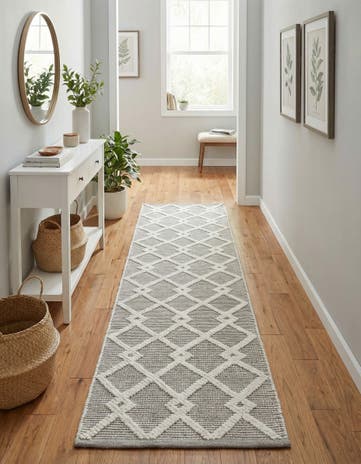 Gray Manor Hand Knotted Jill Zarin Dorset Runner Rug