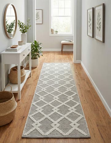 Gray Manor Hand Knotted Jill Zarin Dorset Runner Rug