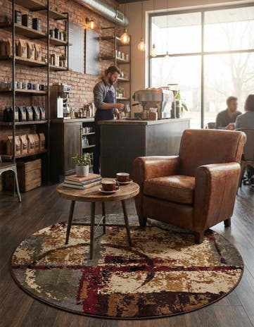 Coffee Shop Round Rug
