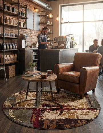 Coffee Shop Round Rug