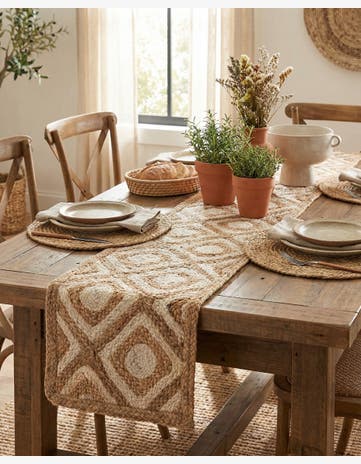 1' 2 x 10' Handmade Braided Jute Table Runner Rug