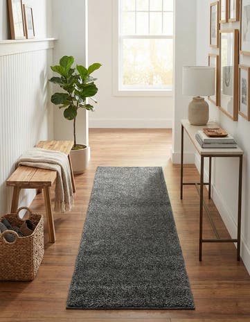 2' x 6' Solid Frieze Runner Rug