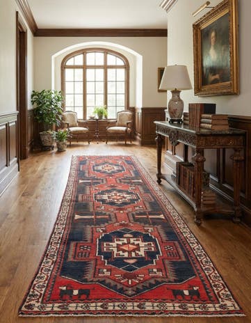 3' 3 x 9' 1 Hamedan Runner Rug